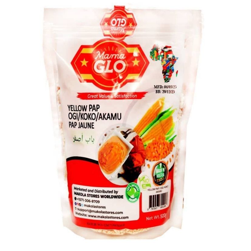 Mama Glo - Dried Yellow Pap/Ogi/Akamu/Koko (500g) image 0
